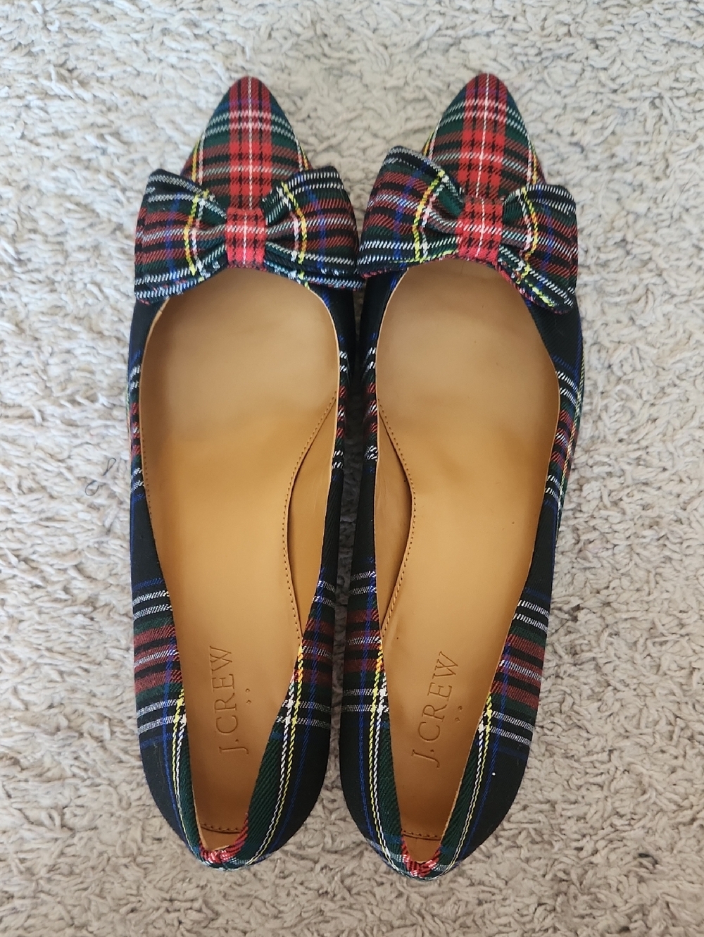 J. Crew Women’s Plaid Bow Pointed Heels